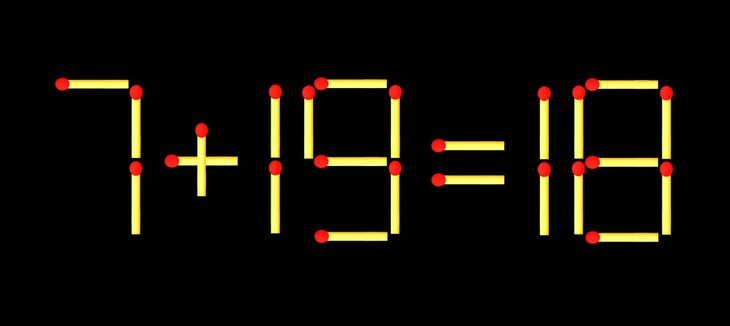 Thử tài IQ: Di chuyển một que diêm để 5+6=19 thành phép tính đúng - Ảnh 2.