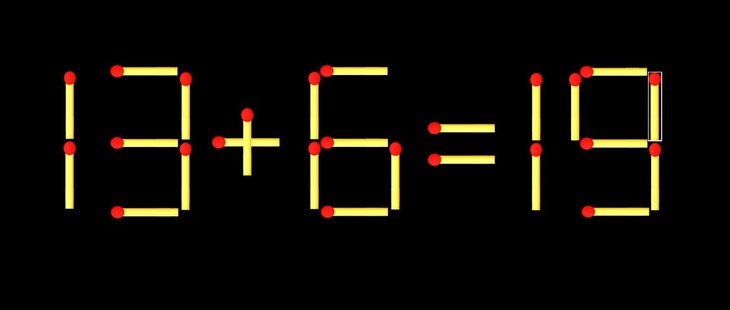 Thử tài IQ: Di chuyển một que diêm để 5+6=19 thành phép tính đúng - Ảnh 1.