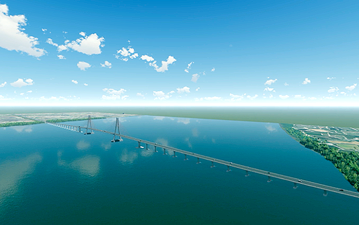  Ngày 19-12 sẽ khởi công cầu Đình Khao vượt sông Cổ Chiên - Ảnh 3.