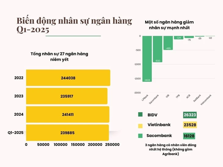 Ngân hàng mạnh tay giảm nhân sự thời số hóa - Ảnh 2.