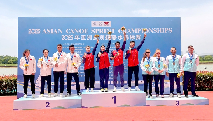 Canoeing Việt Nam giành huy chương vàng châu Á - Ảnh 1.
