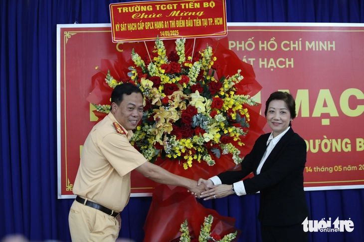 Sau sát hạch xe ô tô, CSGT TP.HCM tiếp tục tổ chức thi sát hạch xe máy lần đầu với 300 học viên - Ảnh 4.