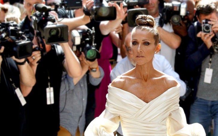 Céline Dion té ngã trên sân khấu concert tại Paris - Ảnh 2.