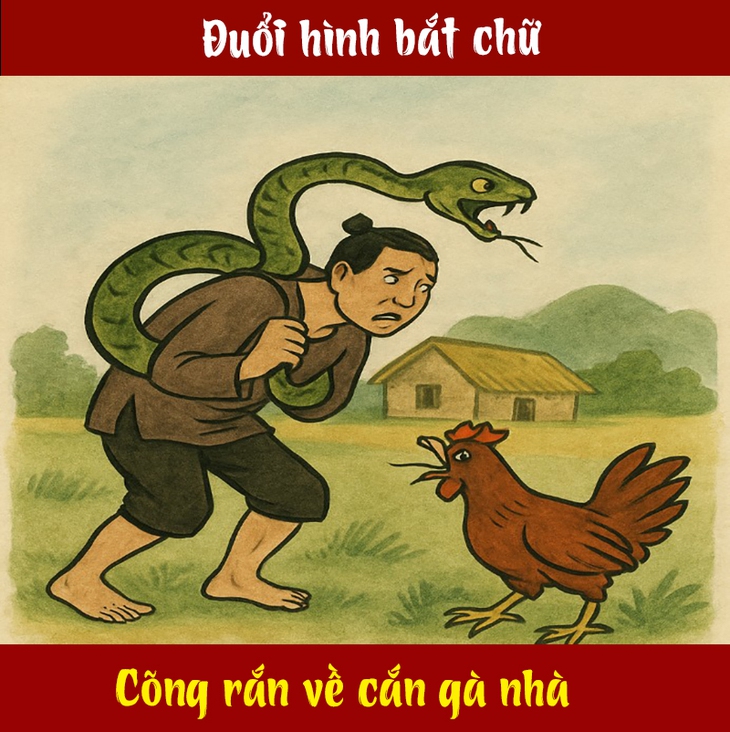 Câu thành ngữ nào liên quan đến rắn và gà? - Ảnh 2.