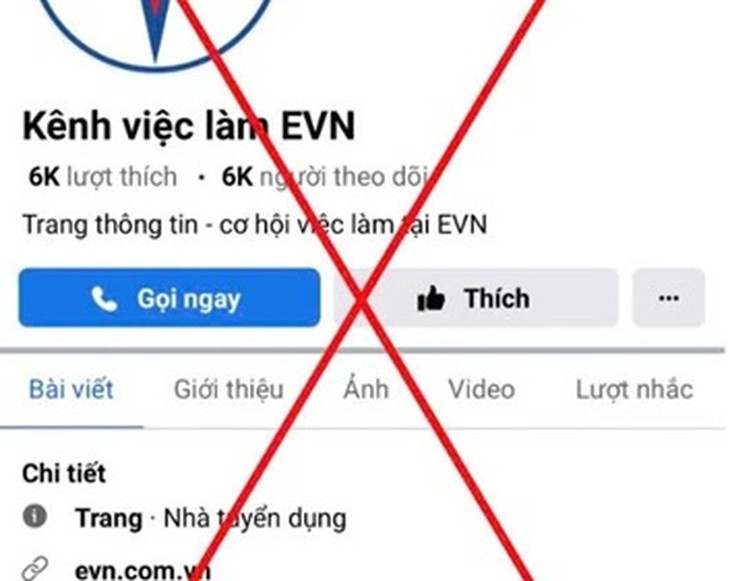 Tập đoàn Điện lực Việt Nam cảnh báo fanpage tuyển dụng giả mạo - Ảnh 1. Tập đoàn Điện lực Việt Nam cảnh báo fanpage tuyển dụng giả mạo - Ảnh 1.