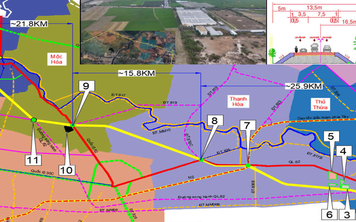 Tây Ninh thông qua thiết kết đường Tân An - Bình Hiệp kết nối vùng Đồng Tháp Mười - Ảnh 2.