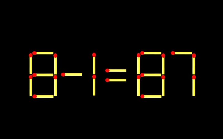 Thử tài IQ: Di chuyển một que diêm để 87+11=11 thành phép tính đúng - Ảnh 7.