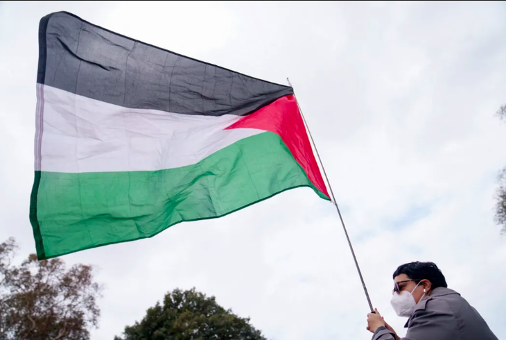 Lần đầu tiên cờ Palestine tung bay tại trụ sở WHO - Ảnh 1.