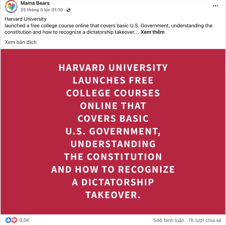 Thực hư tin đồn Harvard mở khóa học giúp nhận biết chế độ độc tài ở Mỹ - Ảnh 2.