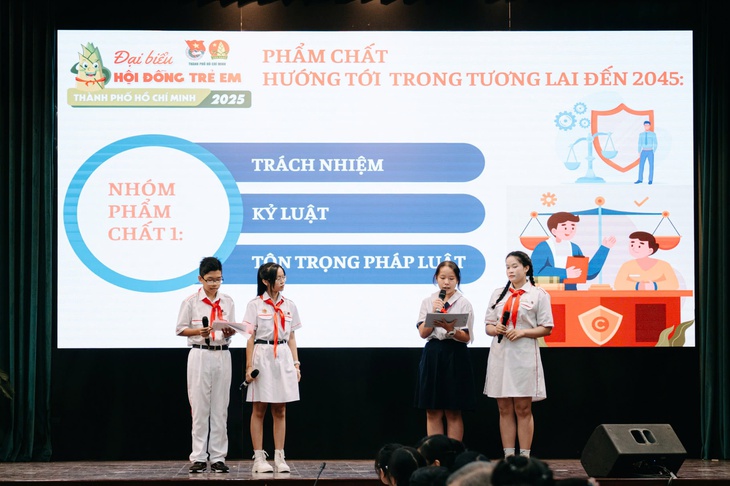 Thiếu nhi TP.HCM đề xuất nhiều ý tưởng thiết thực với lãnh đạo TP.HCM - Ảnh 3. thiếu nhi - Ảnh 3.