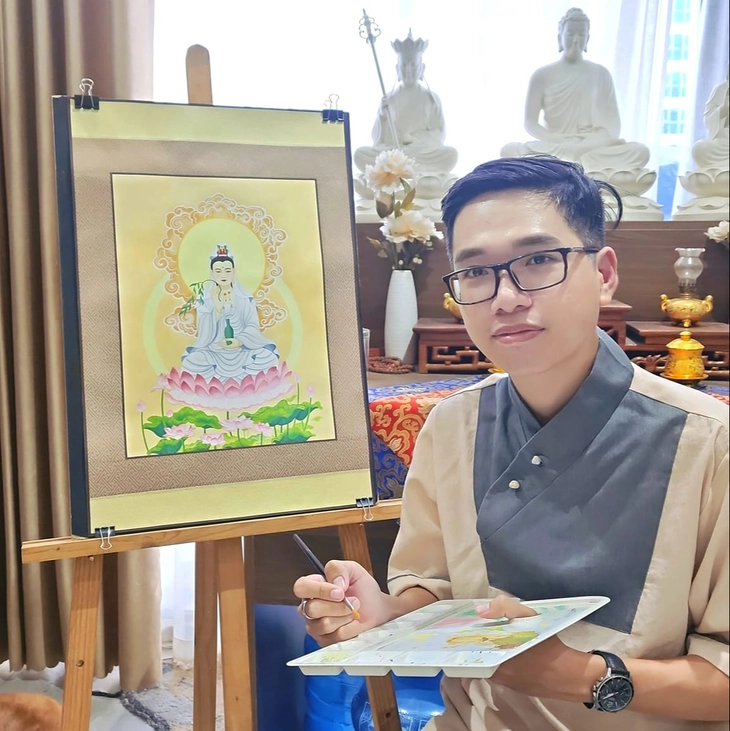 Giấc mơ hội họa Phật giáo của họa sĩ 9X - Ảnh 2. hội họa Phật giáo - Ảnh 2.