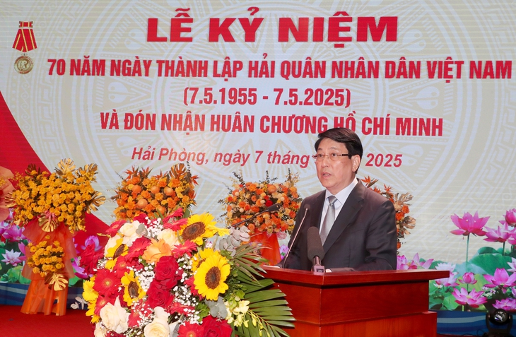 Chủ tịch nước Lương Cường: Xây dựng Quân chủng Hải quân hiện đại, là điểm tựa vững chắc trên biển - Ảnh 1.