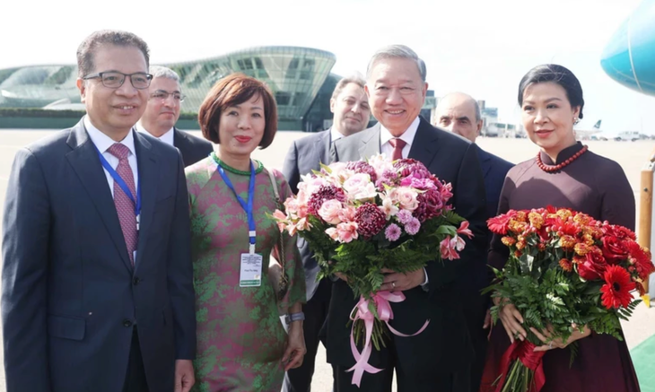 Tổng Bí thư Tô Lâm bắt đầu chuyến thăm Azerbaijan - Ảnh 1.