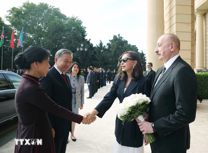 Azerbaijan đón trọng thể Tổng Bí thư Tô Lâm - Ảnh 3.