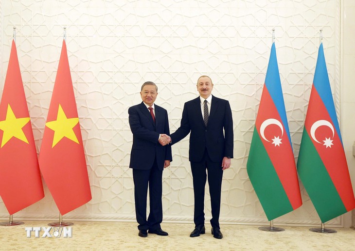 Azerbaijan đón trọng thể Tổng Bí thư Tô Lâm - Ảnh 6.