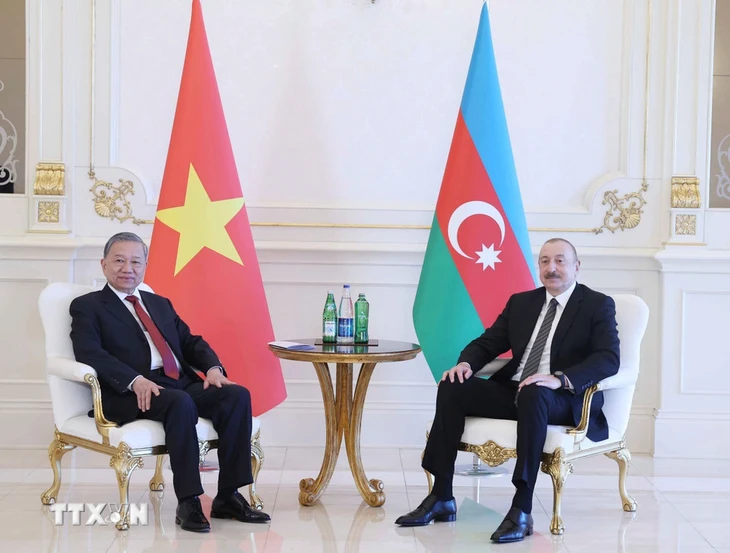 Azerbaijan đón trọng thể Tổng Bí thư Tô Lâm - Ảnh 6.