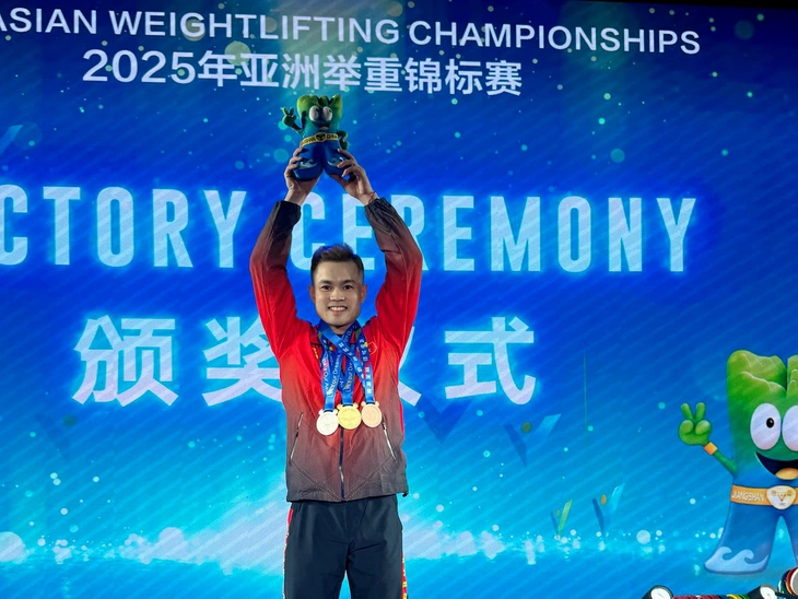 Lại Gia Thành mở hàng huy chương vàng tại Giải vô địch cử tạ châu Á - Ảnh 1. Lại Gia Thành mở hàng huy chương vàng tại Giải vô địch cử tạ châu Á - Ảnh 1.