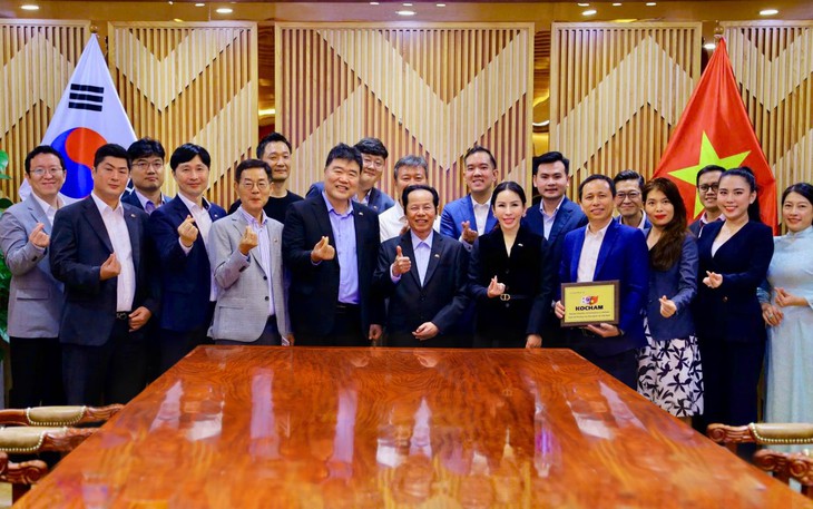 Hiệp hội Thương mại Hàn Quốc tại Việt Nam đến thăm và làm việc với Tập đoàn KN Holdings - Ảnh 1.