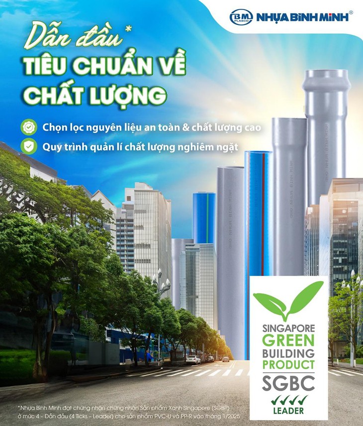 Nhựa Bình Minh ‘dẫn đầu’ tiêu chuẩn sản phẩm xanh SGBP - Ảnh 1.