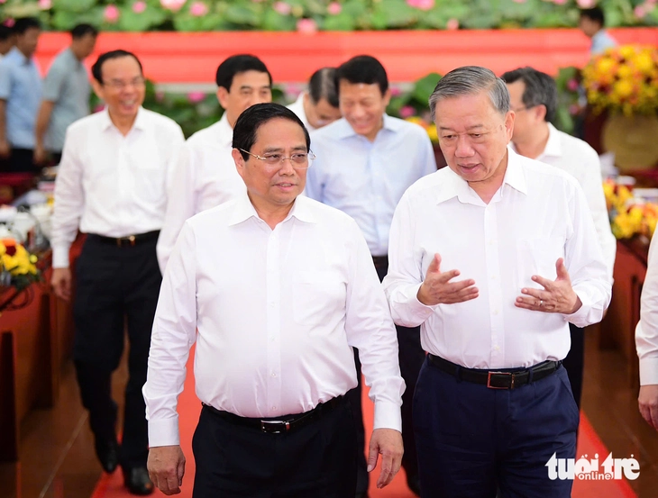 Tổng Bí thư làm việc với TP.HCM: TP kiến nghị nhiều nhóm vấn đề để mở ra không gian phát triển - Ảnh 2. Tổng Bí thư - Ảnh 2.