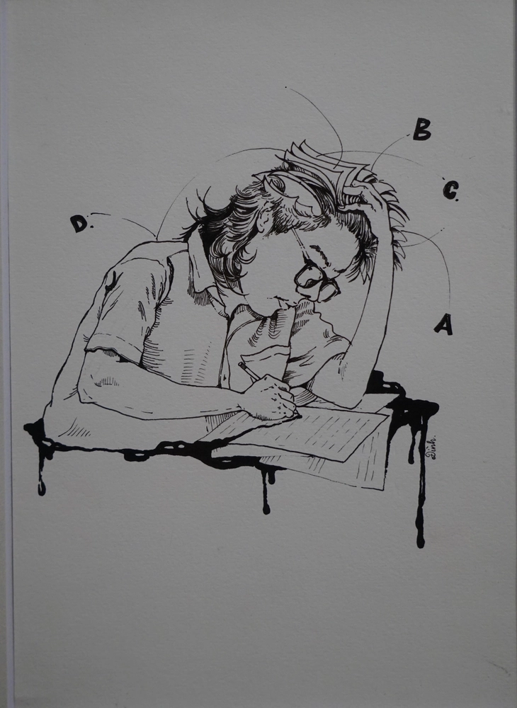 Ngắm những khoảnh khắc ‘kinh điển’ của sĩ tử mùa thi qua tranh - Ảnh 6. sĩ tử - Ảnh 6.