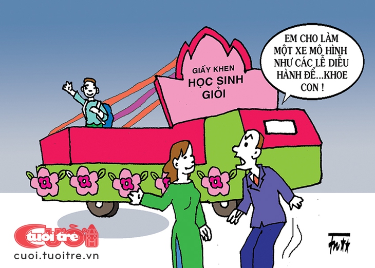 Cách khoe giấy khen cho cả nước biết - Ảnh 1.