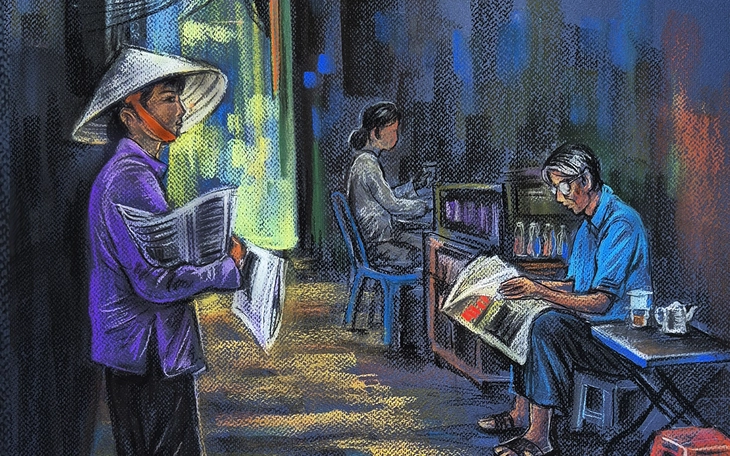 ‘Thương quá đồng bào tôi’ qua nét vẽ của họa sĩ Lê Sa Long - Ảnh 12.