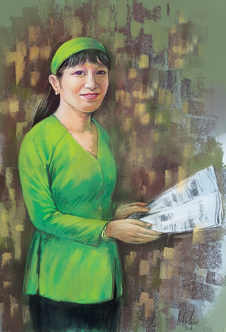 Những sạp báo cuối cùng ở TP.HCM qua tranh Lê Sa Long - Ảnh 5. Lê Sa Long - Ảnh 5.