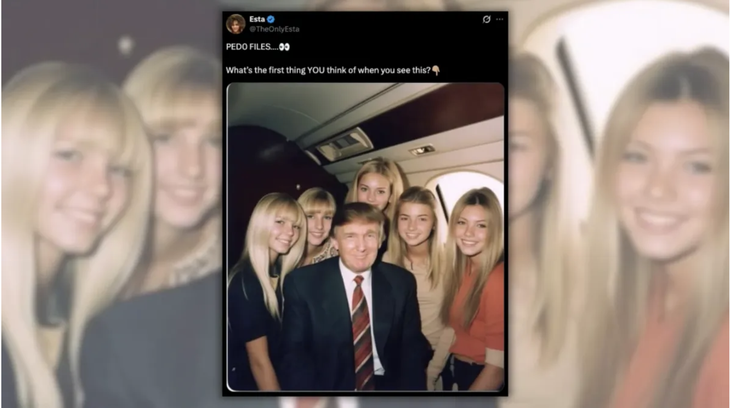 Bức ảnh ông Trump thân mật với một bé gái 13 tuổi là giả - Ảnh 3. ông Trump - Ảnh 2.