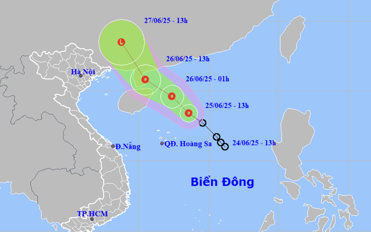 Thời tiết hôm nay 26-6: Bắc Bộ và Nam Bộ mưa, Trung Bộ nắng nóng - Ảnh 2.
