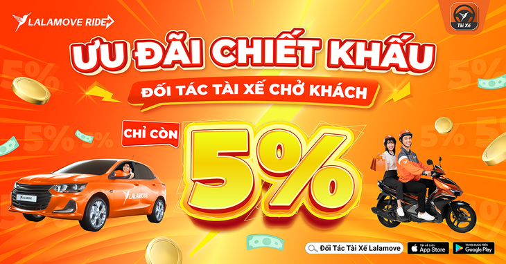 Lalamove công bố mức ưu đãi chiết khấu mới cho đối tác chở khách - Ảnh 1.