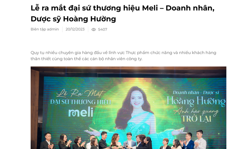 Từ ‘Dược phẩm Hoàng Hường’ đến ‘Thương hiệu Meli’: Quảng cáo ‘nổ’ ra sao mà bị đề nghị xử lý? - Ảnh 1. Hoàng Hường - Ảnh 1.