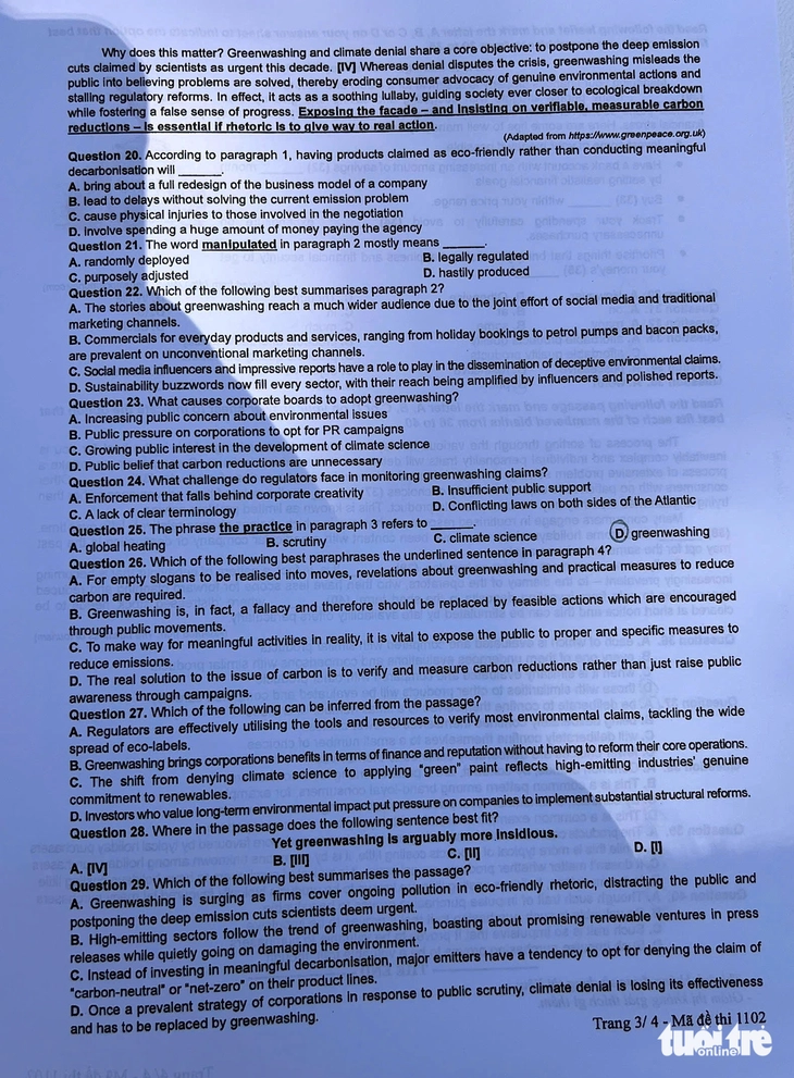 đề tiếng Anh - Ảnh 3.