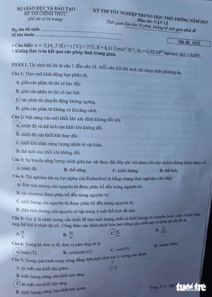 Đề môn vật lý - Ảnh 2.