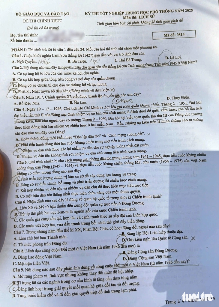 môn lịch sử - Ảnh 1.