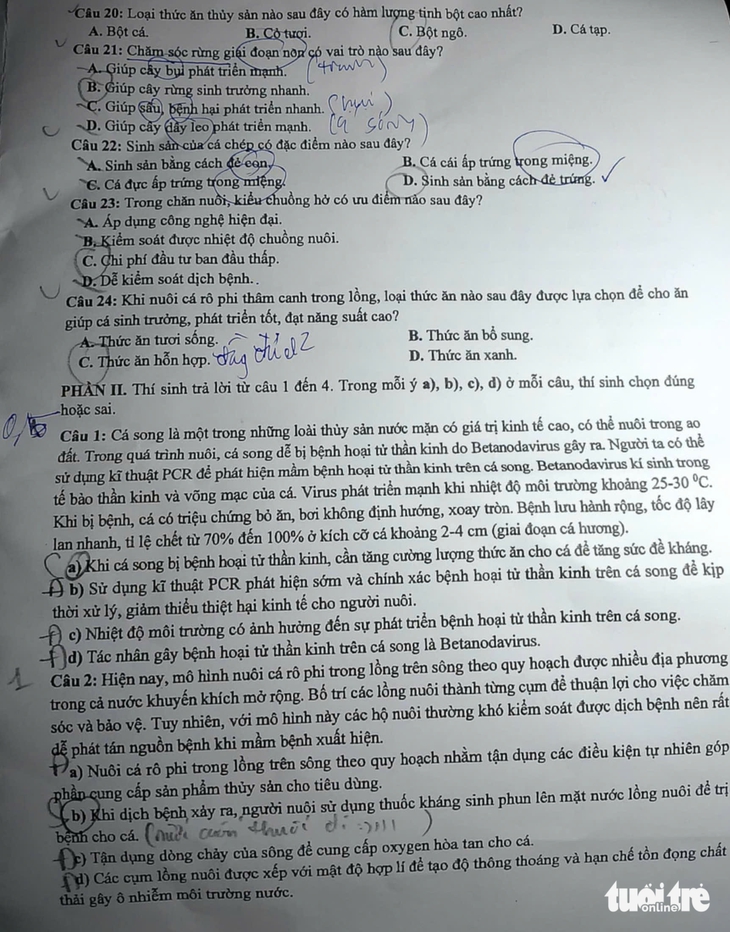 Đề môn công nghệ - Ảnh 3.