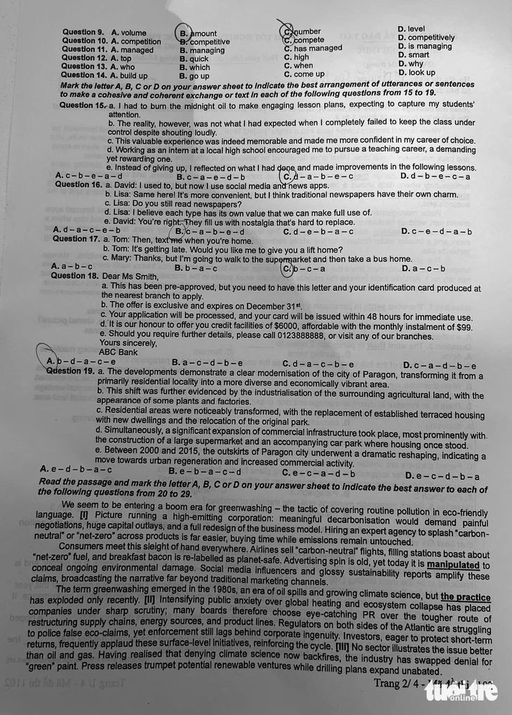 đề tiếng Anh - Ảnh 2.