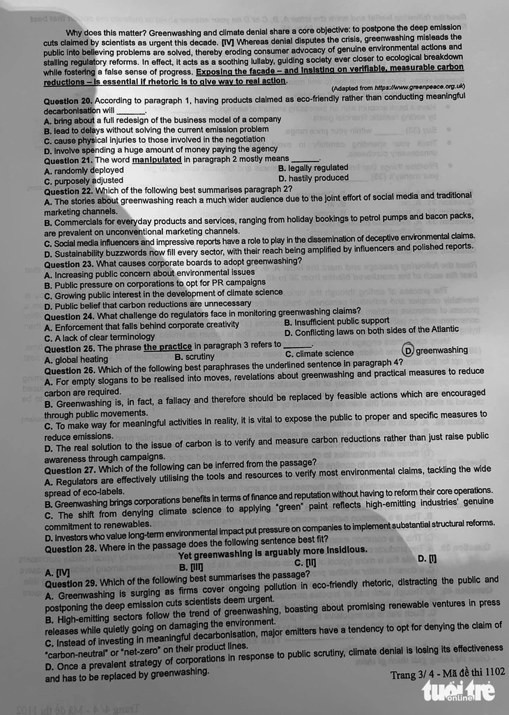 đề tiếng Anh - Ảnh 3.