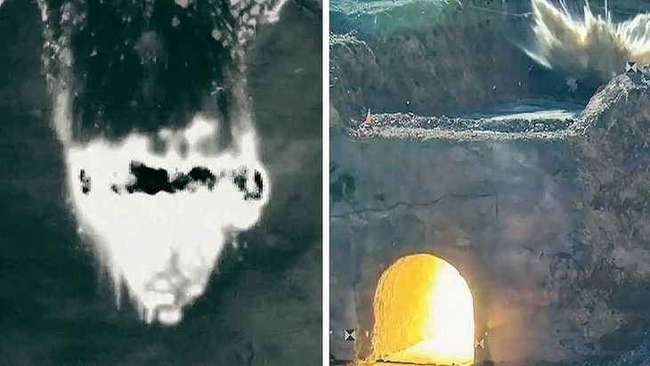 Mỹ công bố video ‘siêu bom’ phá boongke dùng trong cuộc không kích Iran - Ảnh 1.