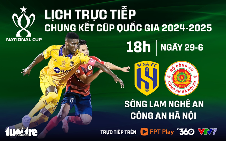 Lịch trực tiếp chung kết Cúp quốc gia: Sông Lam Nghệ An đấu Công An Hà Nội - Ảnh 1.