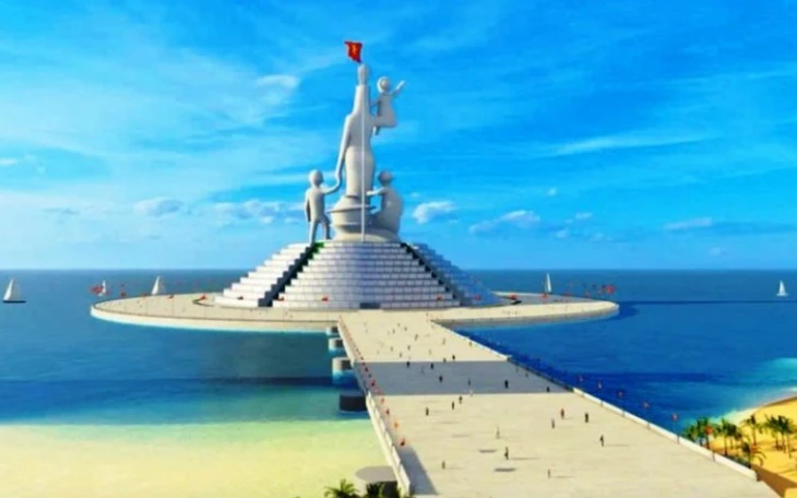 Lập biên bản tượng 'nữ thần khai phóng' ở Tây Ninh vì xây dựng trên đất quy hoạch giao thông - Ảnh 2.