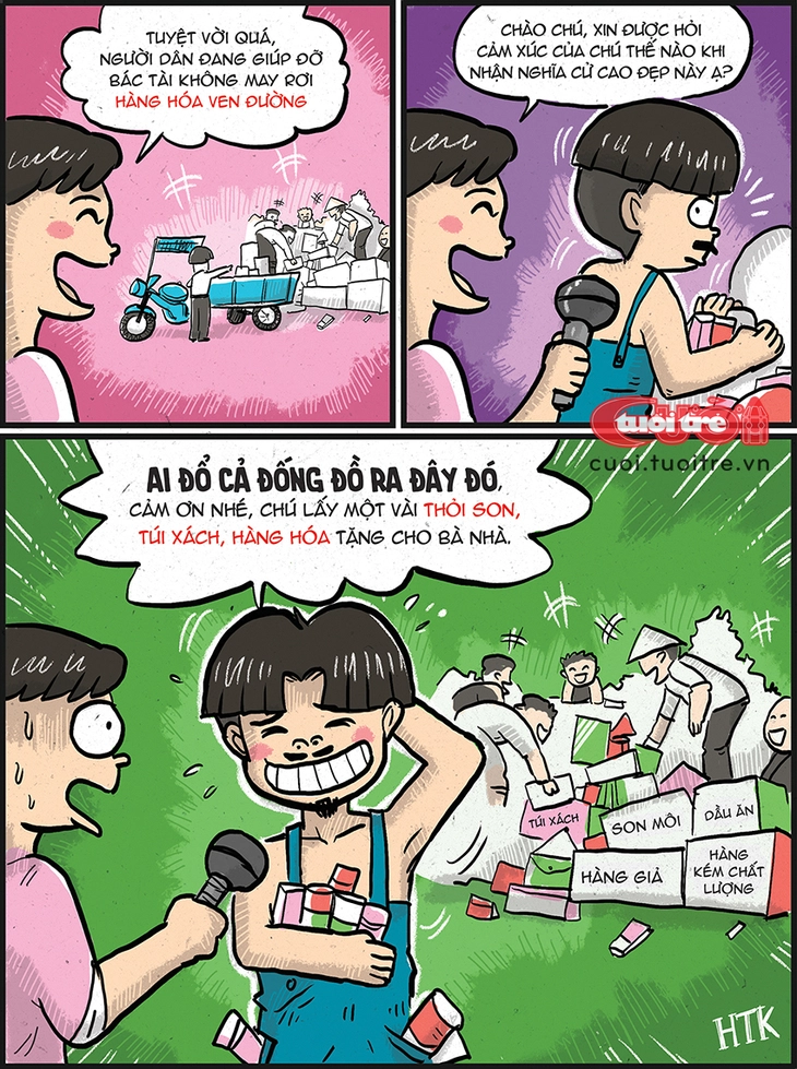 Lượm hàng giả từ bãi rác về tặng vợ - Ảnh 1.