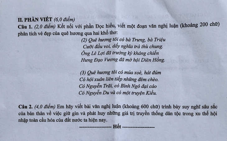 Sĩ tử Bình Định thích thú với đề văn giữ gìn giá trị truyền thống trong xu thế hội nhập - Ảnh 3.