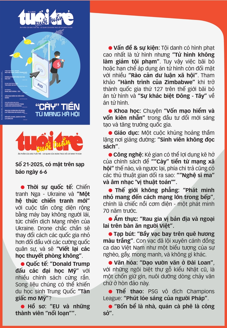 Tuổi Trẻ Cuối Tuần số 21-2025: 'Cày' tiền từ mạng xã hội - Ảnh 2.