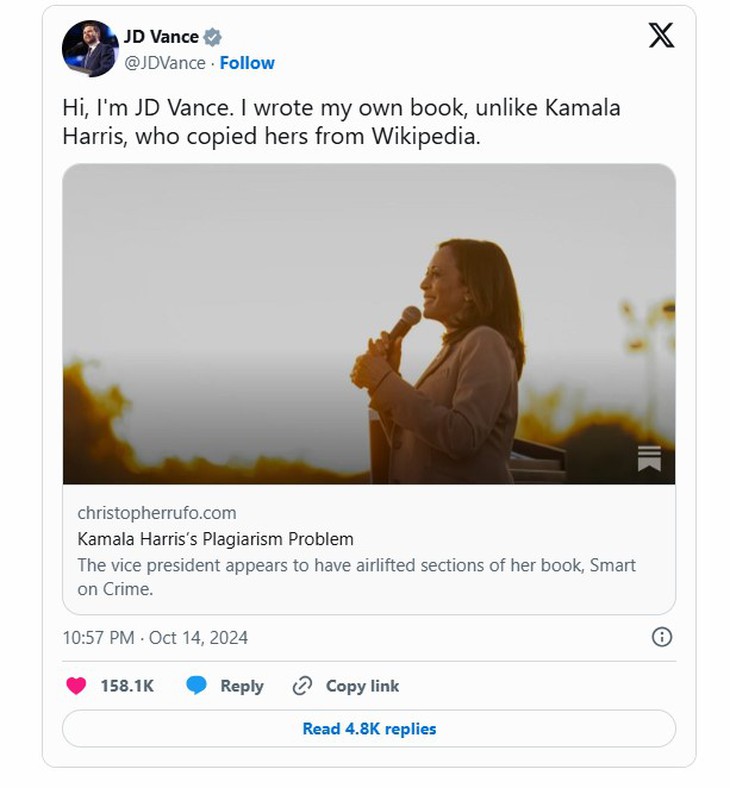 Sách của cựu phó tổng thống Mỹ Kamala Harris có bị thu hồi như tin đồn? - Ảnh 3. Kamala Harris - Ảnh 3.