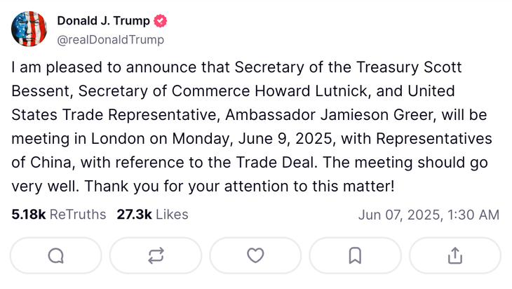 Tin tức thế giới 7-6: Ông Trump không muốn nhắc ông Musk; Mỹ - Trung đàm phán thương mại ngày 9-6 - Ảnh 3. ông Trump - Ảnh 2.