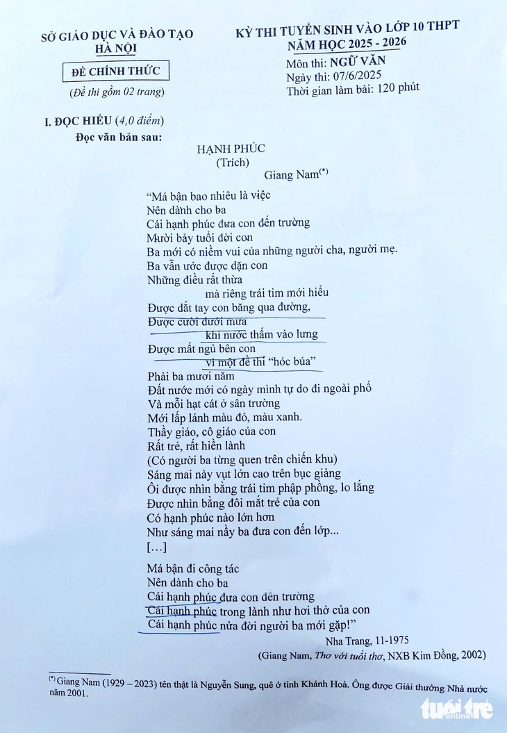 đề văn - Ảnh 1.