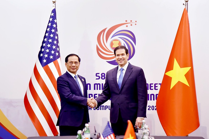 Phó thủ tướng Bùi Thanh Sơn gặp Ngoại trưởng Mỹ Marco Rubio - Ảnh 1.