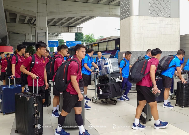 Tuyển U23 Việt Nam đã đến Indonesia - Ảnh 1.