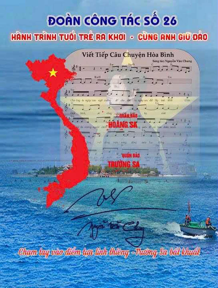 Nhạc sĩ Nguyễn Văn Chung nhận món quà đặc biệt từ chỉ huy trưởng đảo Trường Sa - Ảnh 3. Nguyễn Văn Chung - Ảnh 3.